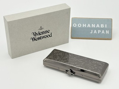 Vivienne Westwood Metal Cigarette Case Metal Slim ORB Black New F