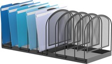File Organizer for Desk, 9-Section Mesh Desk Organizer, Vertical File Holder