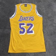 Vintage Los Angeles Lakers Men's XL Jamaal Wilkes #52 Mesh Jersey Yellow Links