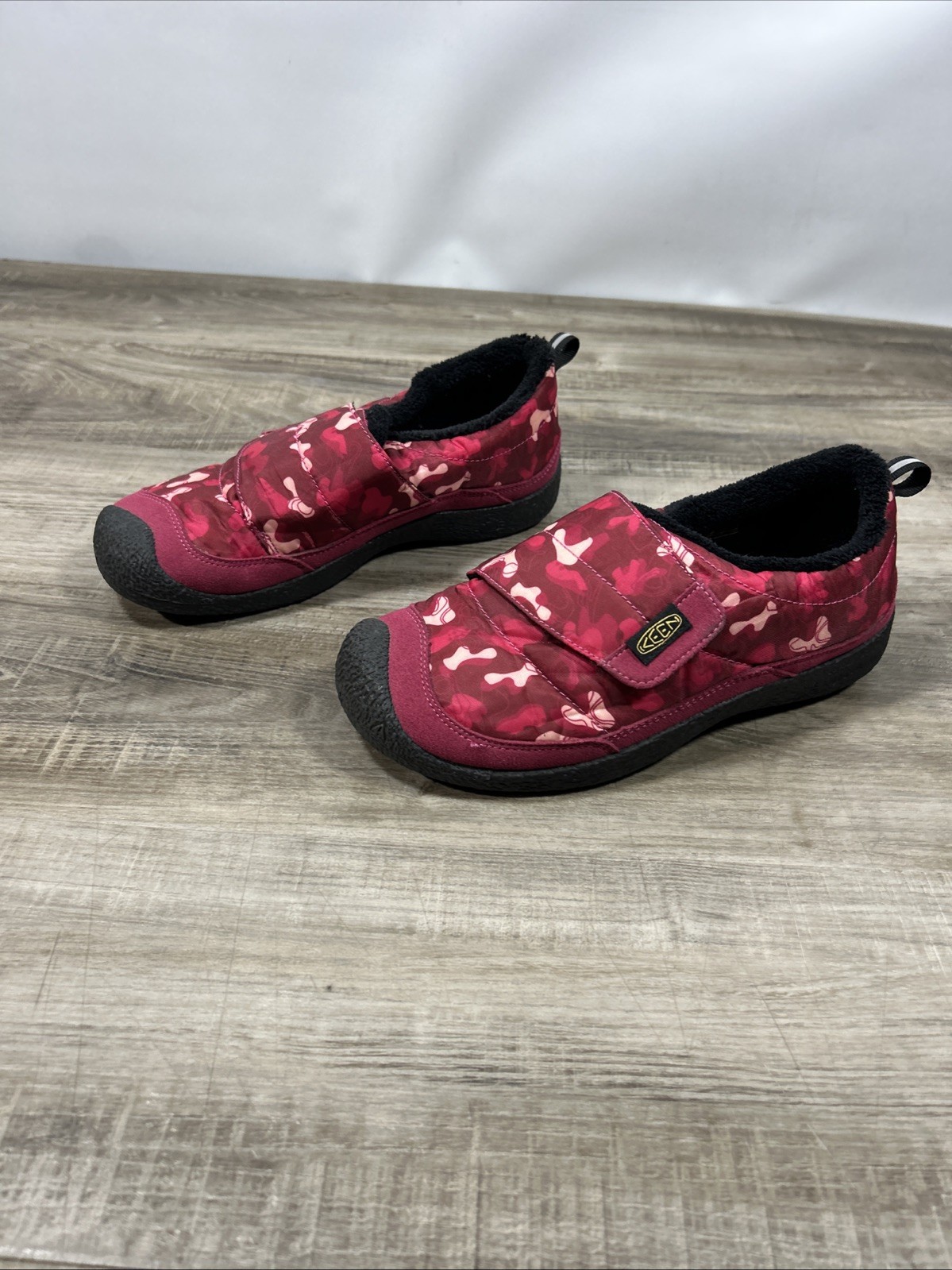 Scarpe da ginnastica Keen Howser avvolgenti slip on ragazza taglia 6 rosso rosa morbide calde comode