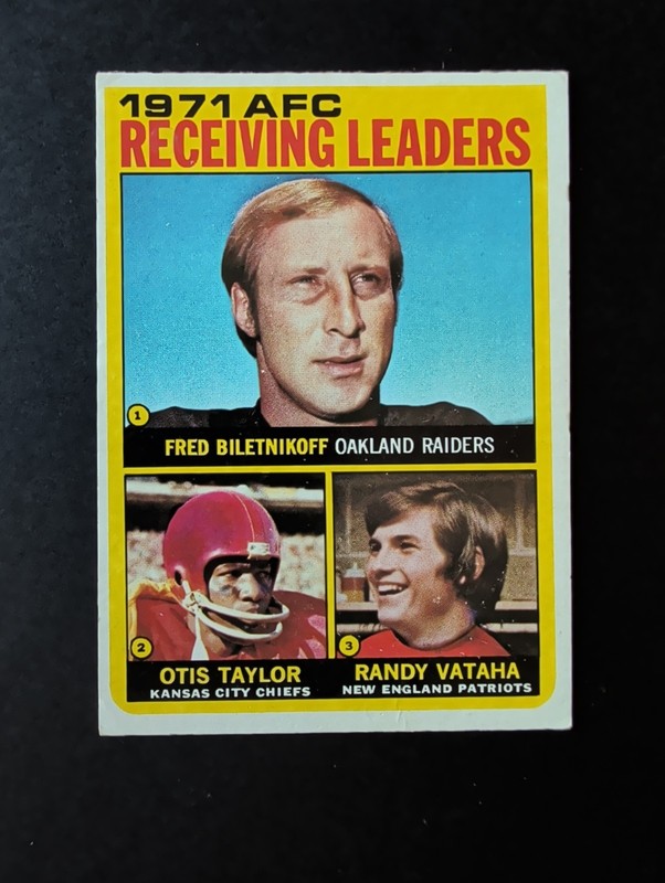 Vintage Fred Biletnikoff 1972 Topps - AFC Leaders ,Otis Taylor,Randy Vataha #5