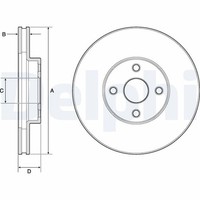 2X Delphi Bremsscheibe BG3780 FüR Corolla Toyota Verso NDE120_ NDE120R VVT Vvtl