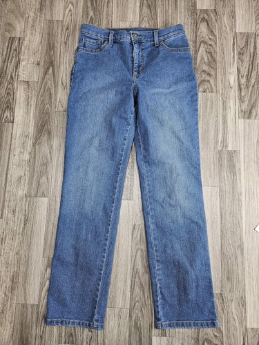 Style & Co Jeans Damen 6P blau gerades Bein Petite Medium Wash Denim klassisch