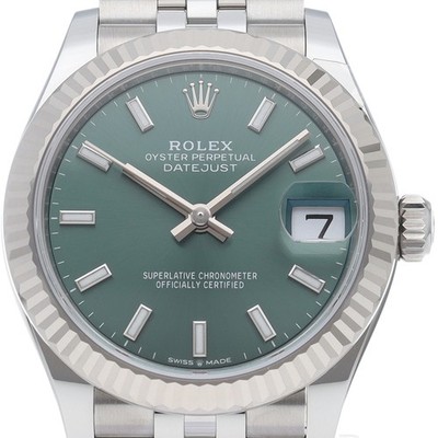 ROLEX Datejust 31 Jubilee Mintgrün Jungenuhr 278274 K18WG / Edelstahl...