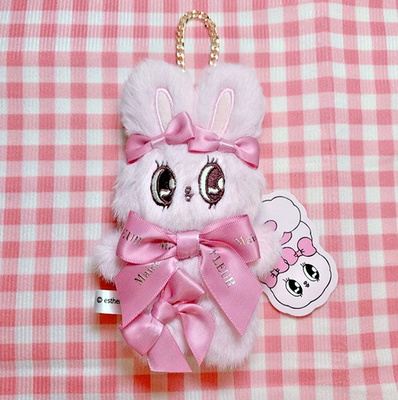 Maison de Fleur Esther Bunny Plush Mascot Toy Charm Pink Ribbon | eBay
