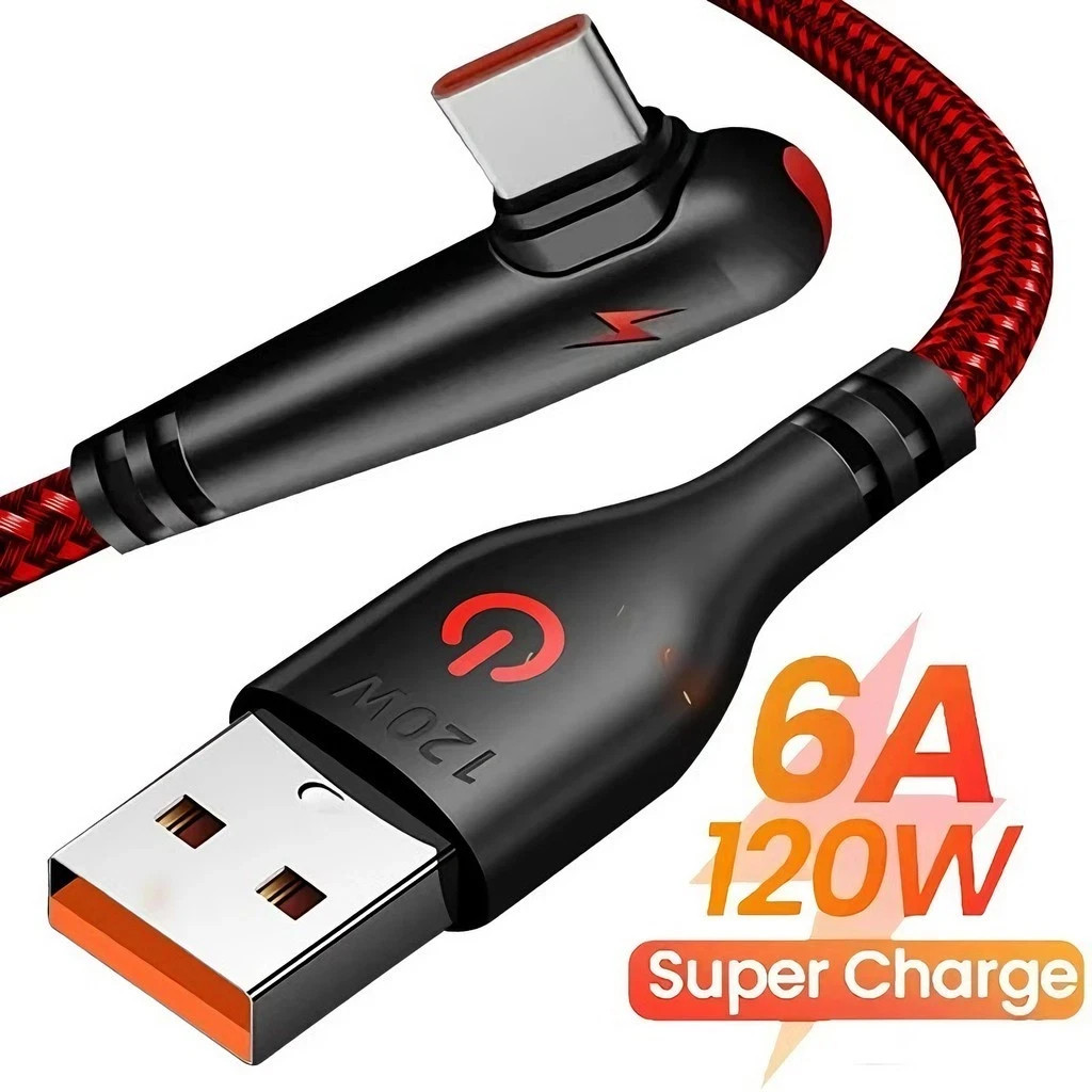 Mcdodo USB To Type-C 90° Fast Charging Cable Gaming Charger Data Sync Cord