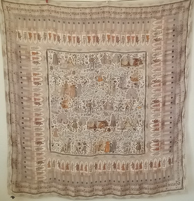 ROECKL: Géant Foulard Carré en Silk Scarf Seidentuch Siarpa Seta 135cm