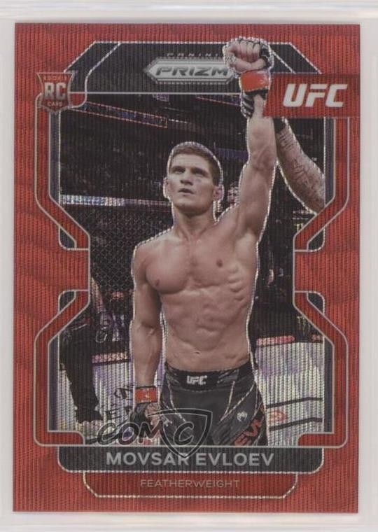 2022 Panini Prizm UFC Ruby Wave Prizm Movsar Evloev #130 09wc