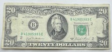 1981 Vintage 20 Federal Reserve Note - New York - B - Twenty Dollar Bill
