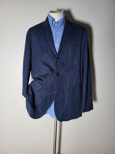 POLO Ralph Lauren XL Twill Navy Blue Unconstructed Blazer Lightweight Jacket rrl - Picture 6 of 12