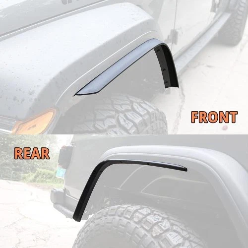 4PCS Premium Steel Front+Rear Fender Flares Kit For 2020-2024 Jeep Wrangler JT Foto 3 de 4