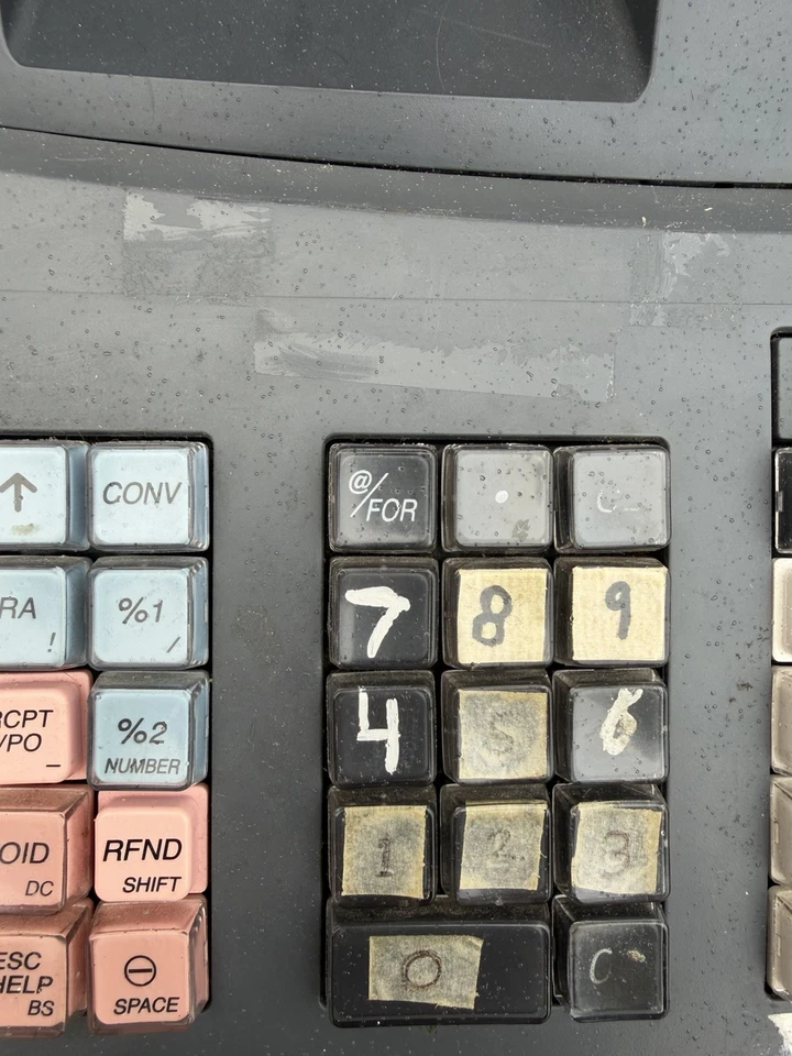 Caja registradora electrónica Sharp XE-A22S impresión térmica enciende funcionando con llaves Foto 4 de 4