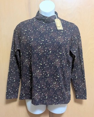 Ex Fat Face Women's Size US 14 Selina Textured Dot Top In Navy Shirt Top NEW 