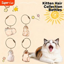 6PC Cat hair storage box pendant cat hair storage capsule keychain commemorative