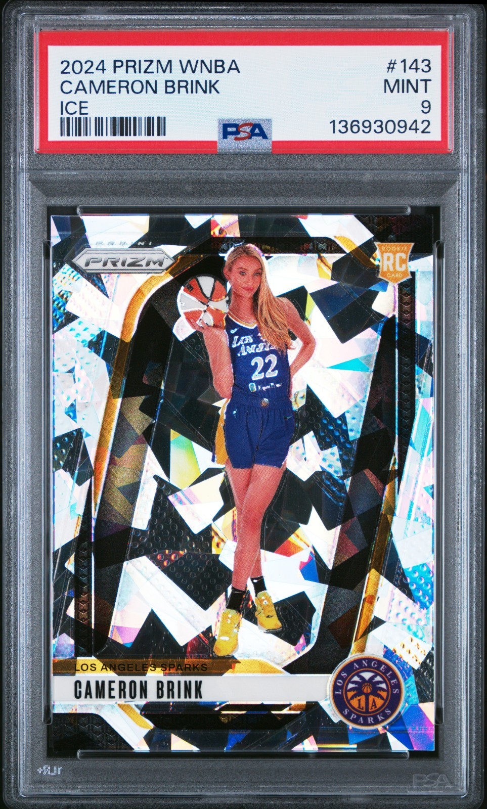 2024 Panini Prizm WNBA ICE #143 Cameron Brink Rookie RC PSA 9