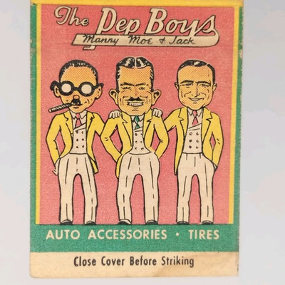 #ad Vintage Matchbook Cover Pep Boys Cadet Batteries Cornell Tires Auto Service $9.77