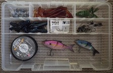 Plano 3750 Storage/Organizer Box - Clear w/Variety of Fishing Tackle