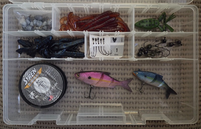 Plano 3750 Storage/Organizer Box - Clear w/Variety of Fishing Tackle