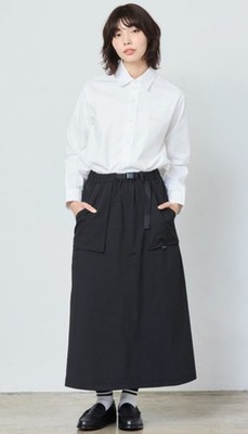 LL Bean Japan Edition Womens Sanford Long Gurkha Skirt in Coal Ltd Edition M NWT