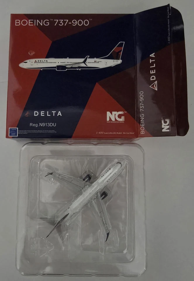 NG Models 1:400 Scale Delta Airlines Boeing 737-900ER Model (N913DU) - Image 2 of 4