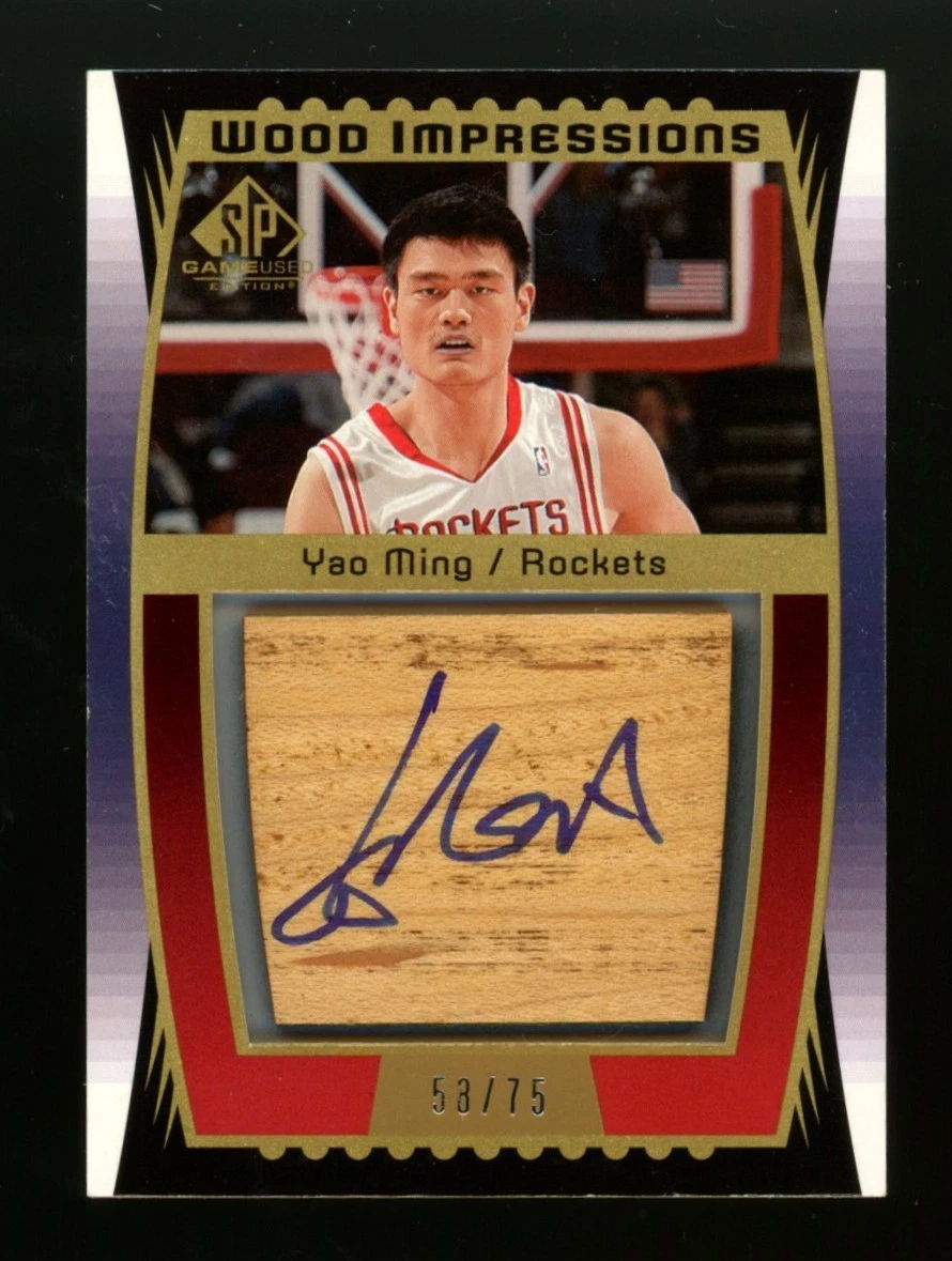 Upper Deck Yao Ming Basketball Autographed Sports Trading Cards