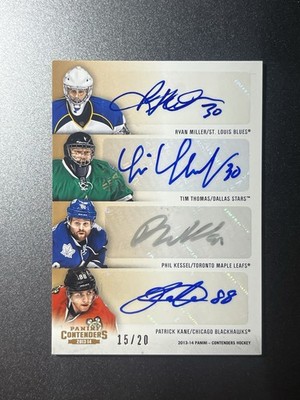 2013-14 Contenders Kane Kessel Parise Miller Thomas USA 8 Way Auto Gold /20 SSP