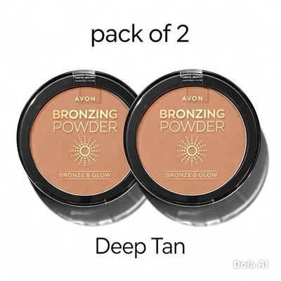 2 x Avon Bronzing Powder Bronze & Glow, Bronzer in DEEP TAN - 2er Pack NEU