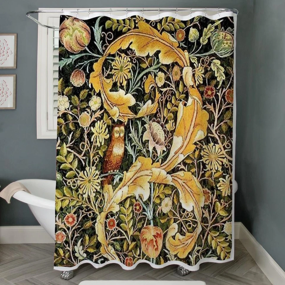 Cortina de ducha de tela decorativa CafePress Wm Owl (69"x70") (1740987384) Foto 3 de 3