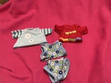 Webkinz Clothes w/ Codes Wildflower Swimsuit, Wheel of Wow Shirt, Floral Dress