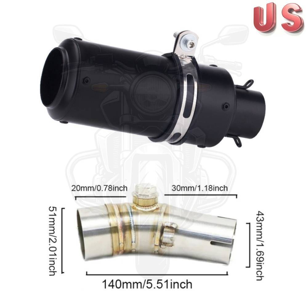 US For Kawasaki ER6N ER6F 12-2024 Full Exhaust System Connect Pipe+Muffler Tips