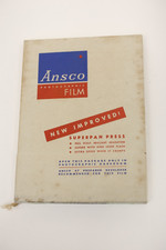 Vintage EXPIRED 1952 unopened Box of 24 ANSCO photographic sheet film 5x7in RARE
