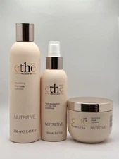 Ethe Nourishing Shampoo 8.45oz/Heat protection Spray5.07/Hair Mask 5.07-3 PACK
