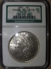 NGC BINION COLLECTION BU BRILLIANT UNCIRCULATED 1887 MORGAN SILVER DOLLAR-SEP669