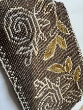 Vintage Art Deco Micro Beaded Clutch Purse made in Czechoslovakia