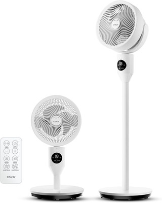 Standing Fan for Bedroom, 3 Heights Adjustable Pedestal Fan with Remote, 90° Osc
