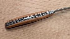 Amazing Olive Burl Handle, Double-Plated, Laguiole en Aubrac Folding Knife