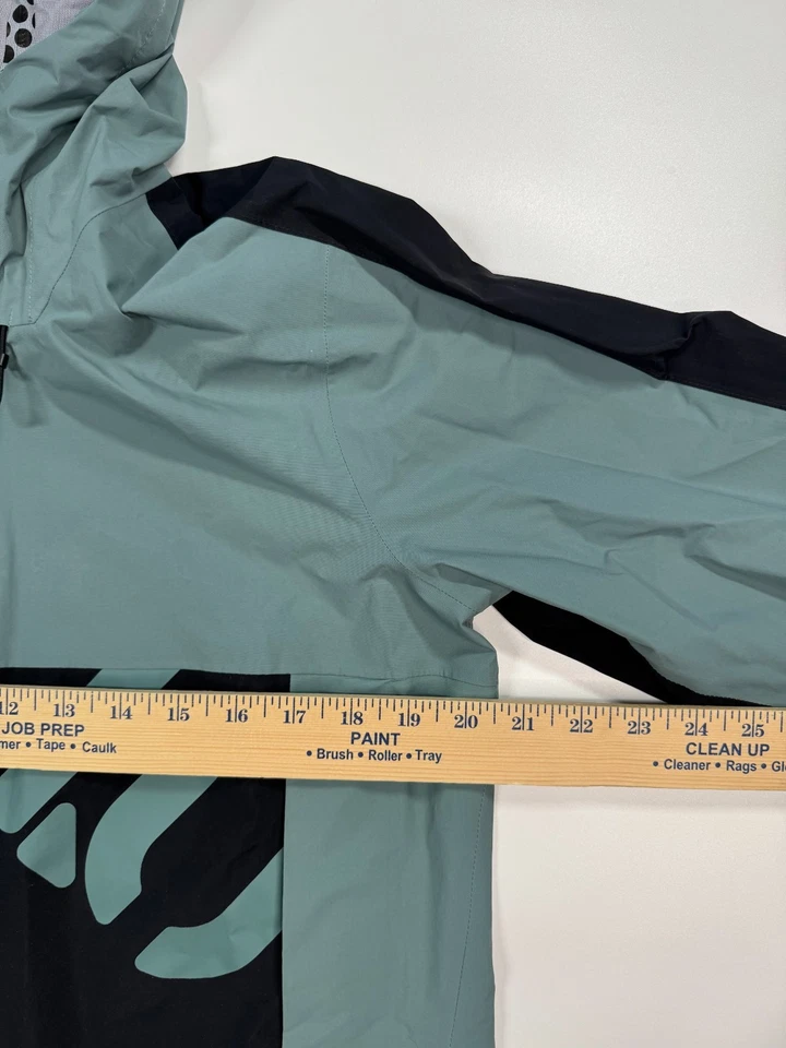 Adidas Five Ten All Mountain RAIN.RDY Jacket Sz Medium Hazy Emerald/Black GP7212 - Image 4 of 4