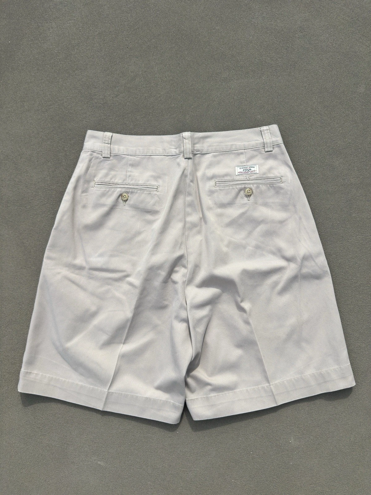 Vintage Polo Ralph Lauren Tyler Short Mens 32 Khaki Chino Preppy Classic 90s USA