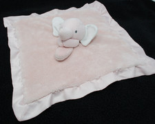 Carter's Just One You Pink Elephant Security Blanket Polka Dot Satin Trim