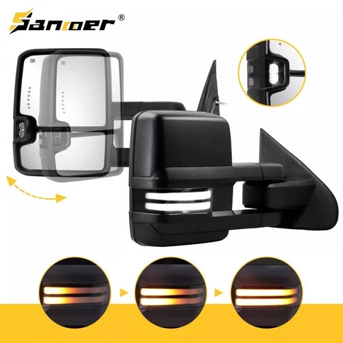Power Fold Towing Mirrors For 2014-2019 Silverado GMC Sierra 1500 2500HD 3500HD
