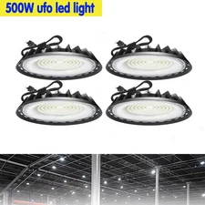 4 Pack 500W UFO Led High Bay Light Warehouse Factory Commercial Industrial Light