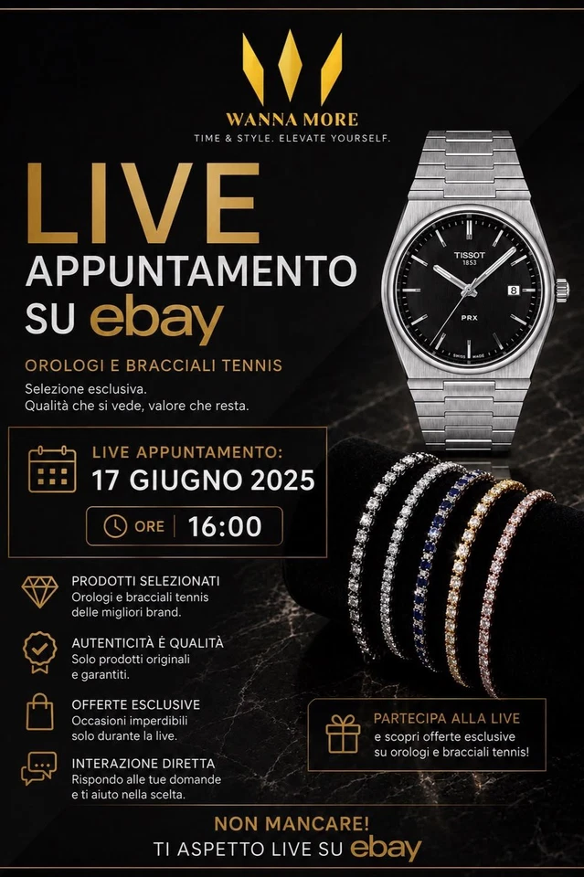 VENDITA DI OROLOGI E ASTA DI GIOIELLI IN ARGENTO 925