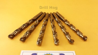 Drill Hog USA 1/8'', 3/16'', 1/4, 5/16, 3/8'', 1/2'' Cobalt M42 Drill Bit Pack