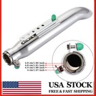20' Universal Silver Motorcycle Exhaust Pipe Muffler Silencer Fits Harley Racer
