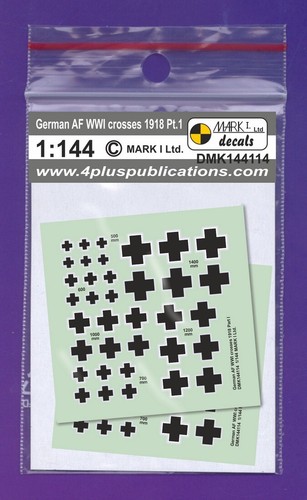 DMK144114 Mark 1 Decals 1:144 German WWI crosses 1918, Pt.1, 2 sets - Picture 2 of 2