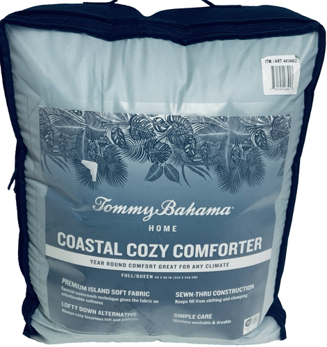 Tommy Bahama Home Coastal Cozy Comforter Full/Queen Size BLUE COVE