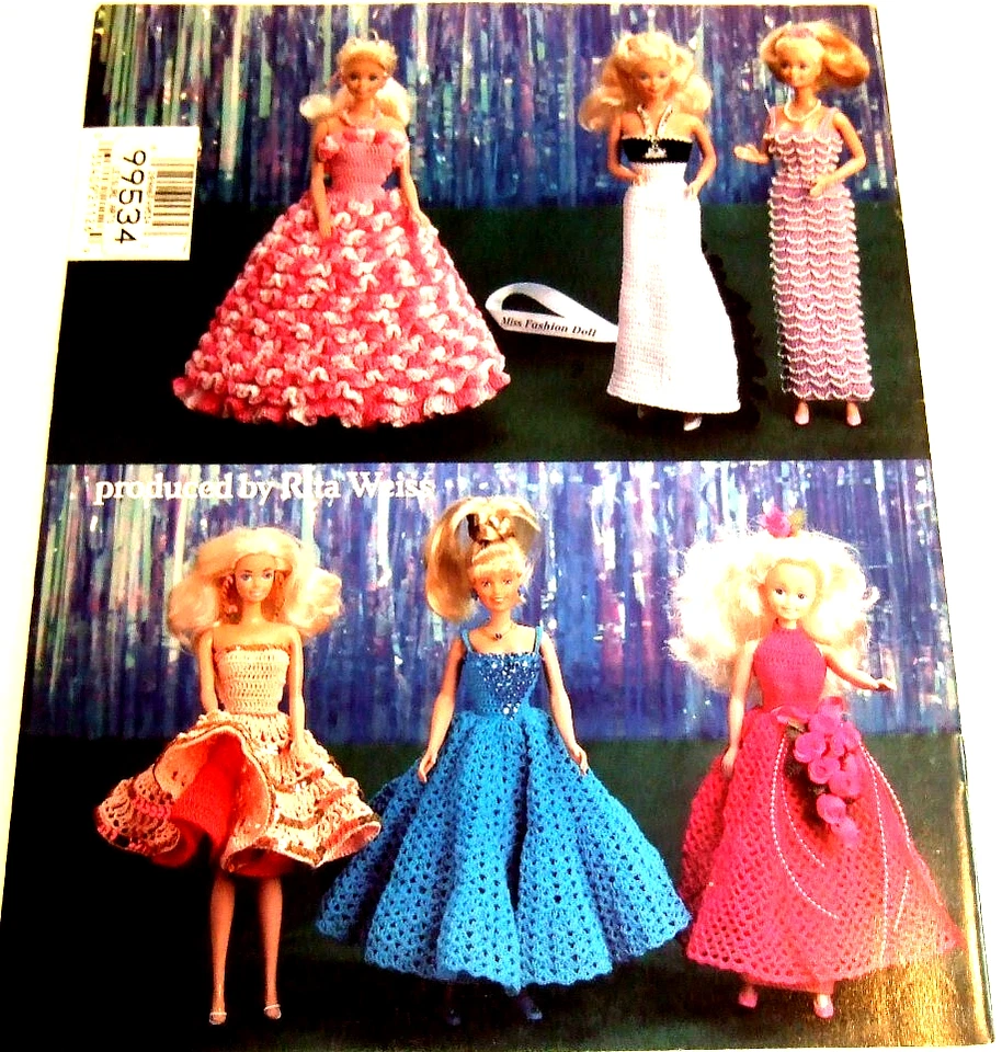 American School Of Needlework Crochet - Fashion Doll Beauty Contest - 6 Costumes - Image 2 of 4