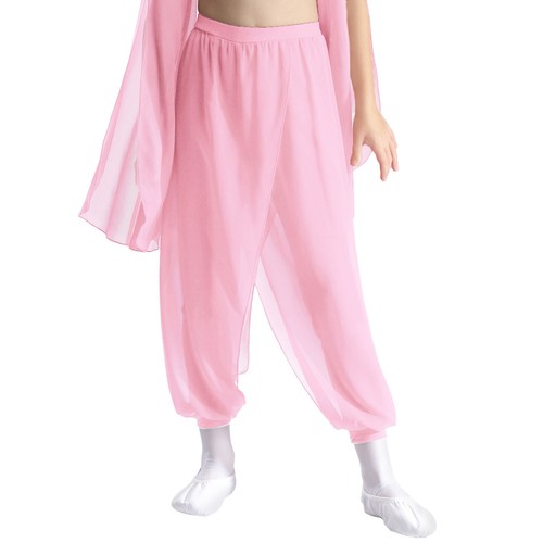 Kids Girls Pants Halloween Dancewear Wide Leg Toursers Stage Costume Show Jazz - Picture 18 of 53