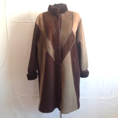 Manteau Vintage Femme Gris Taille 50 - Pardessus Occasion En Très Bon état