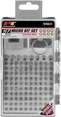 Performance Tool W9041 117Pc Compact Micro Bit Repair & Maintenance Set 